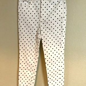 Adorable white & black jeans